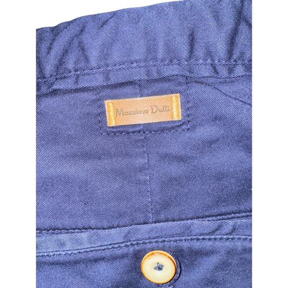 Massimo Dutti Men’s US 31 Navy Blue Slim Fit Khaki Chino Trousers Work Casual - Picture 8 of 11